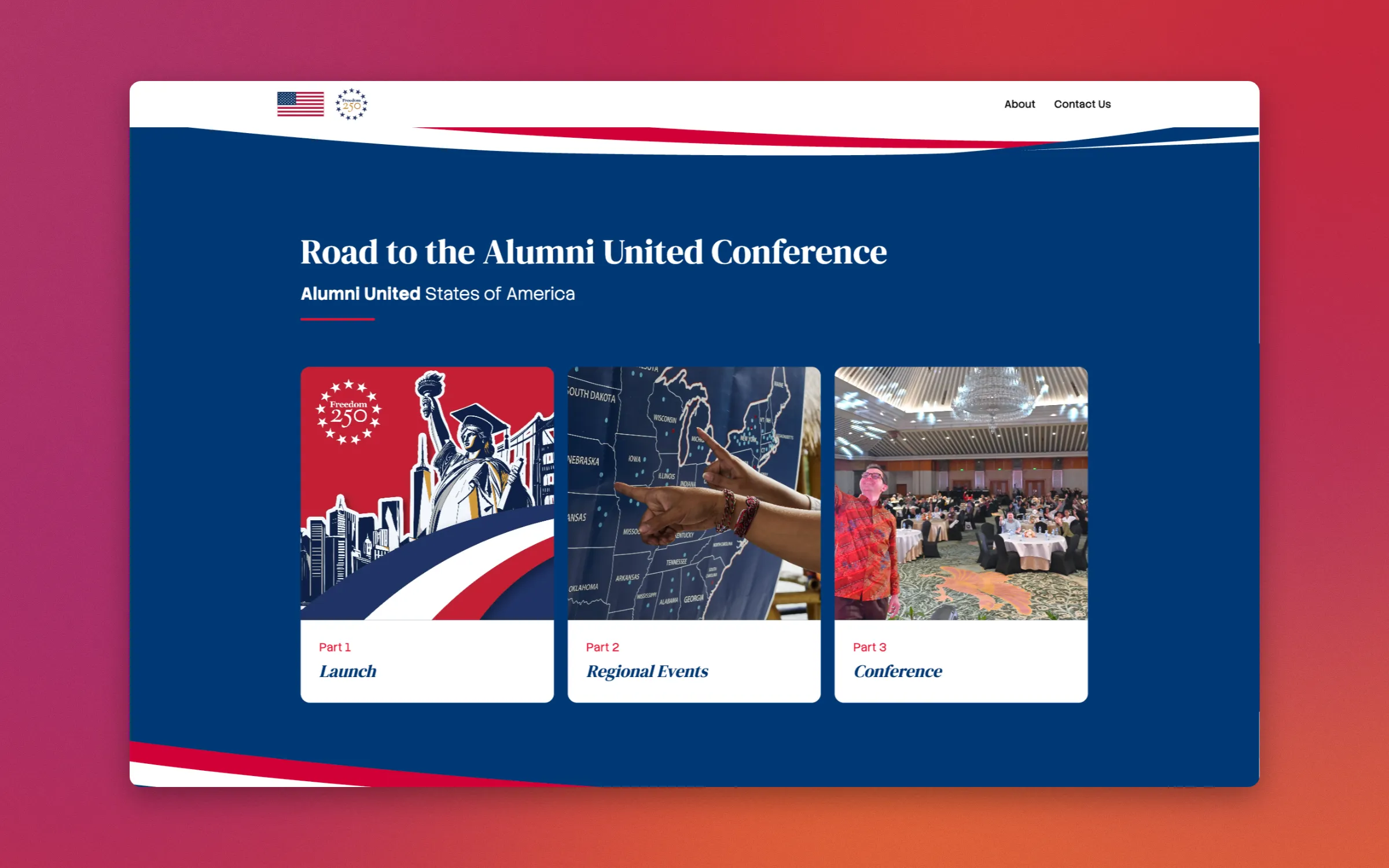 Road to the conference: launch, regional events, event day