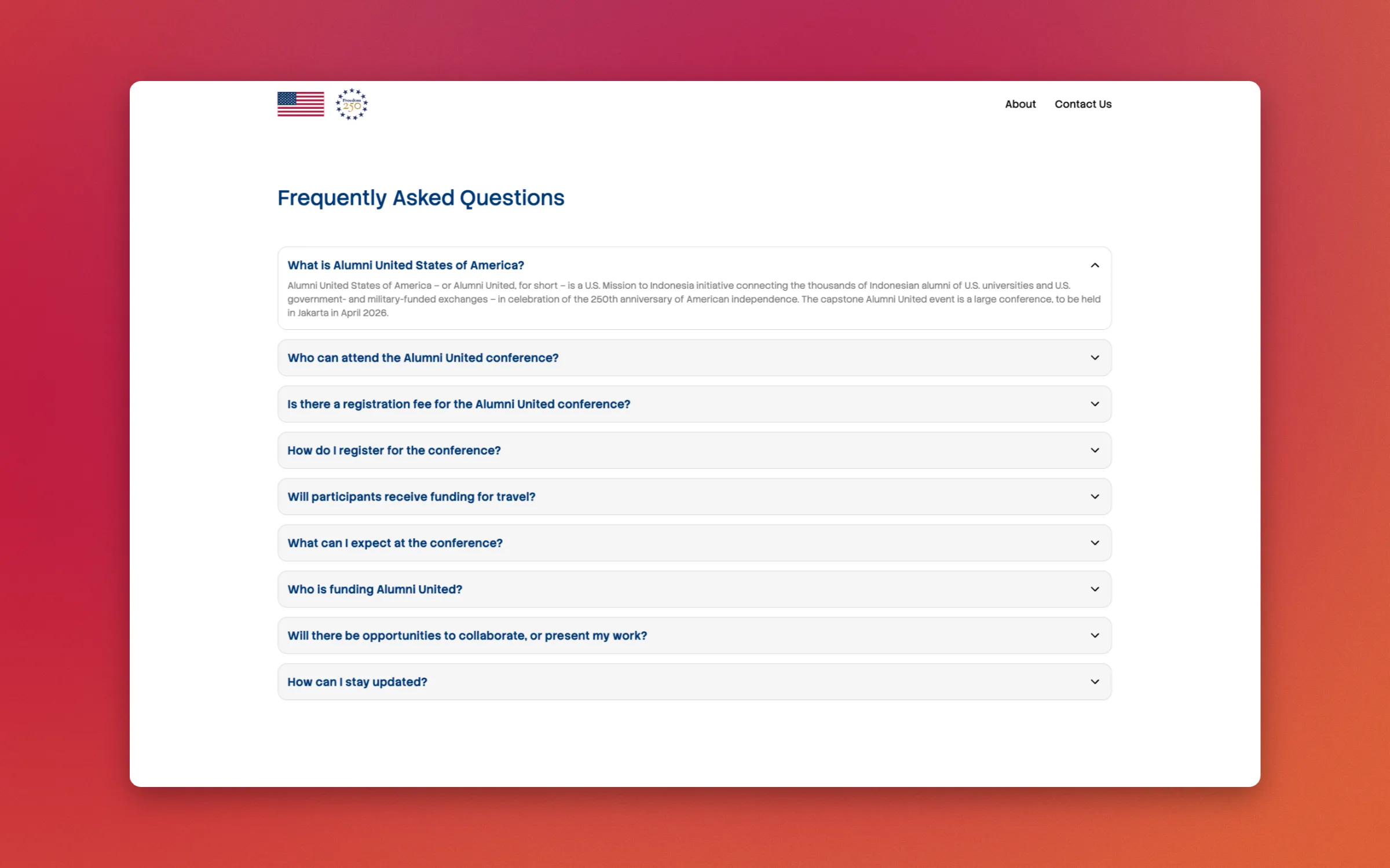FAQ: registration questions answered on the page