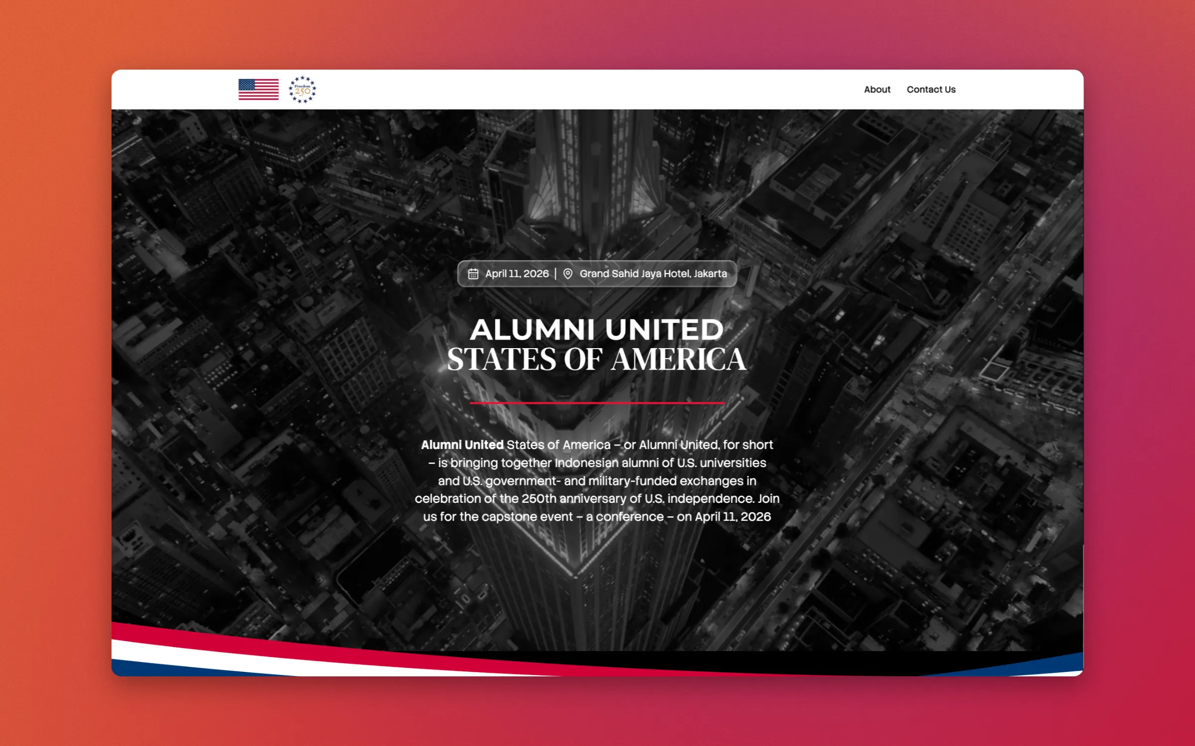 Alumni United 2026: landing page