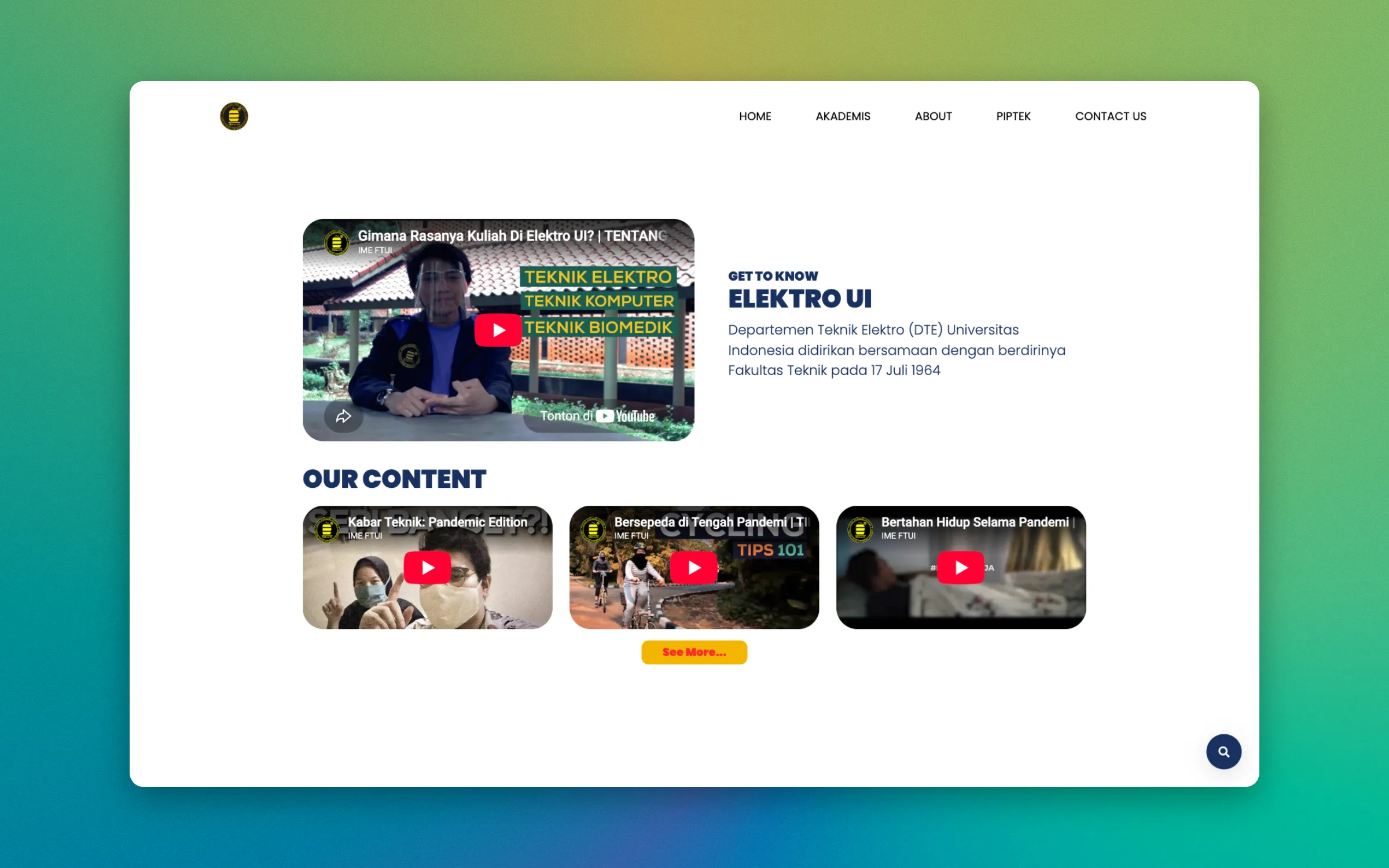 Get to know Elektro UI: embedded YouTube content