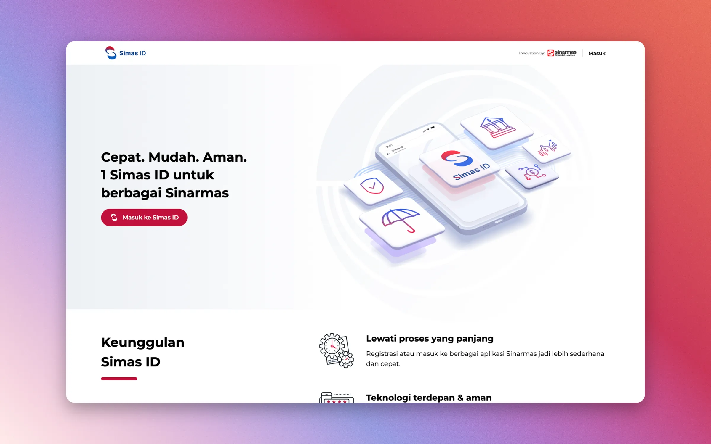 SIMAS-ID: landing page